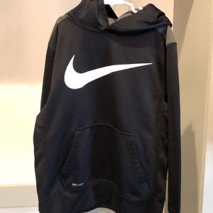 Boys black nike sweatshirt size L